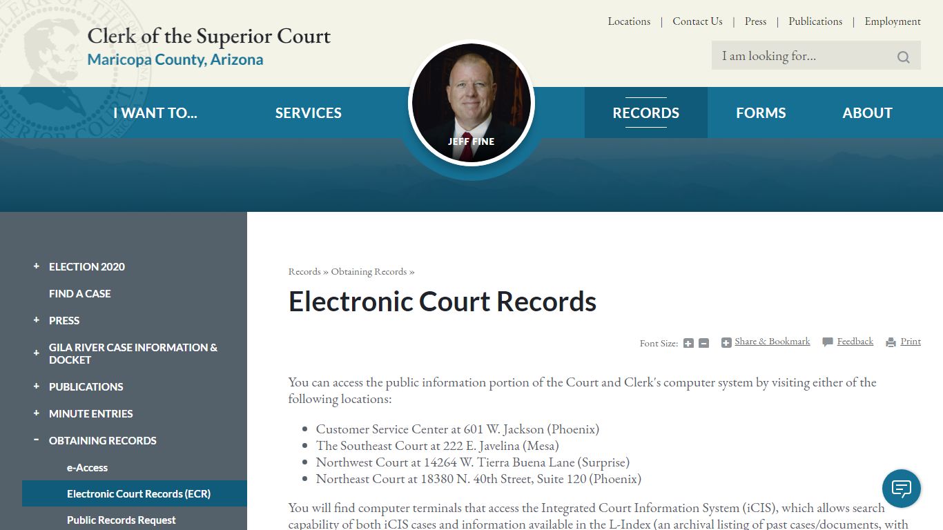 Electronic Court Records | Maricopa County Clerk of Superior Court